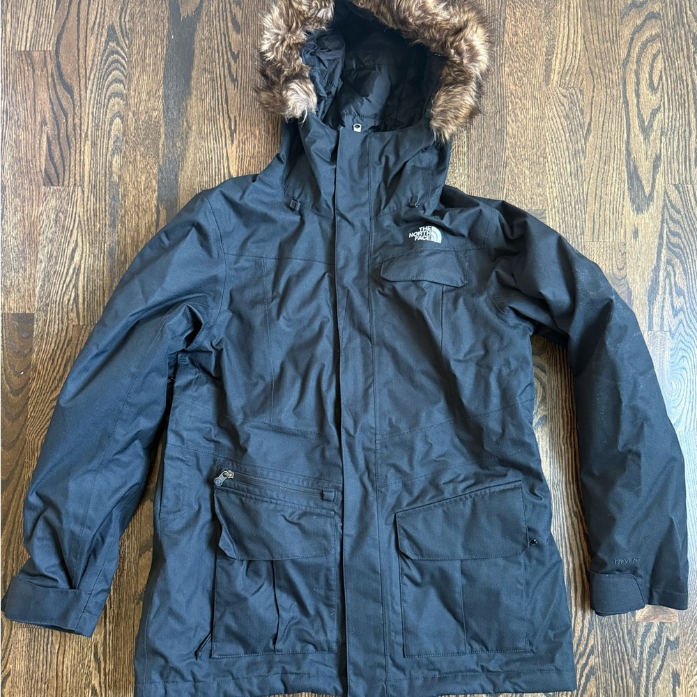 The North Face Black Parka with Fur Hood